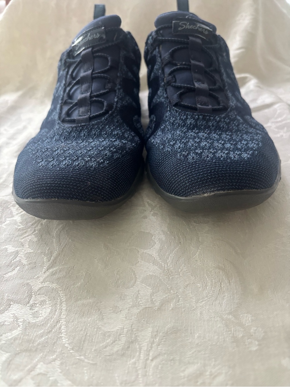Skechers Navy Relaxed Fit Breathe Easy Sere-Knity Shoes, Size 9 - Picture 6 of 13